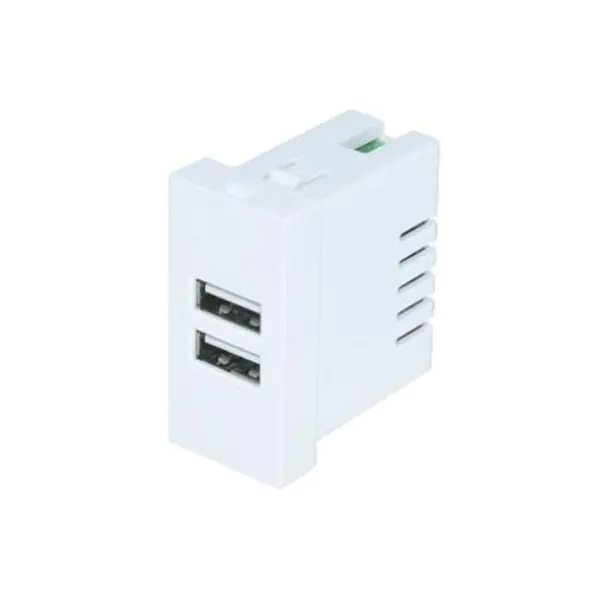 Dual Port TypeA+A USB Charger Socket Module 2.1A